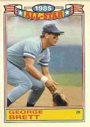 1986 Topps Glossy All-Stars Gray Stock Baseball Cards     004      George Brett